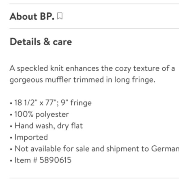 BP Speckled Fringe Trim Muffler Chunky Oversized Scarf - Picture 3 of 8